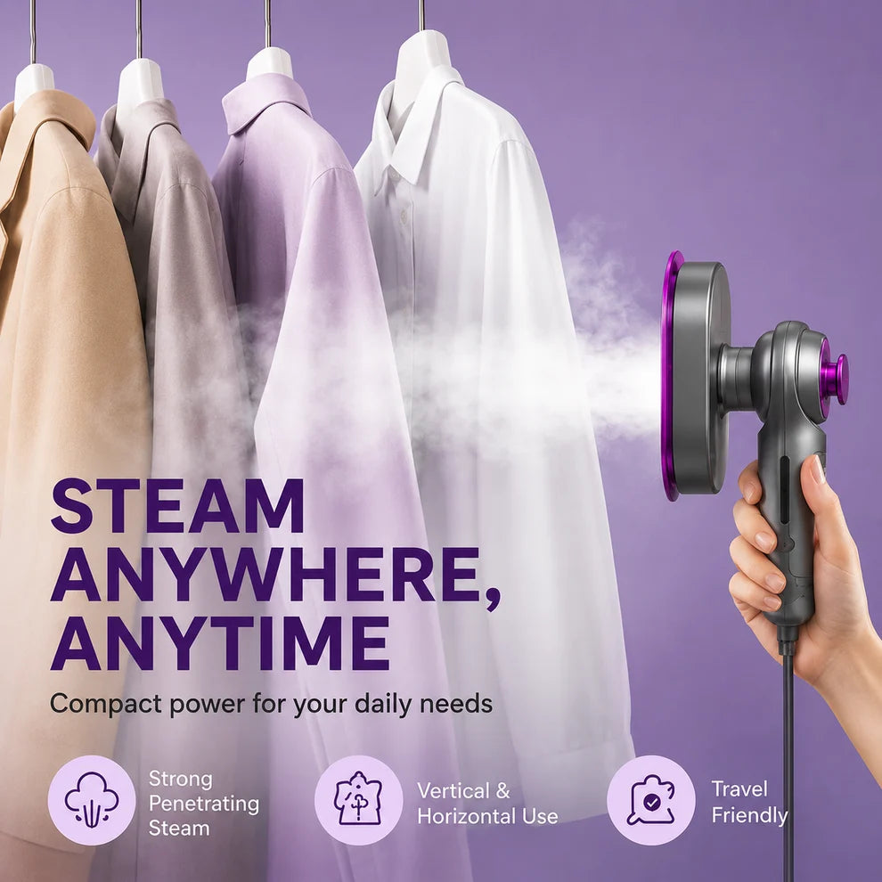 🔥Limited-time 49% off🔥Compact 2-in-1 Handheld Garment Steamer & Iron