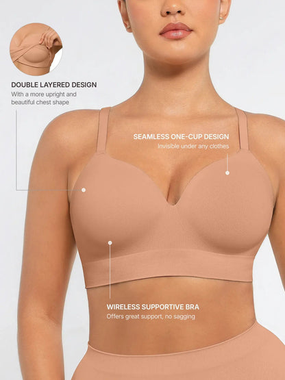 Wireless Push-Up Comfort Full Coverage Bra