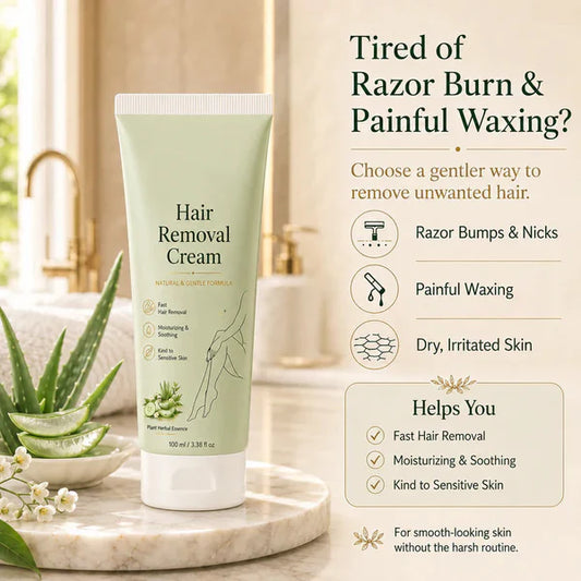 Natural Gentle Hair Removal Cream | For Women & Men, Sensitive Skin