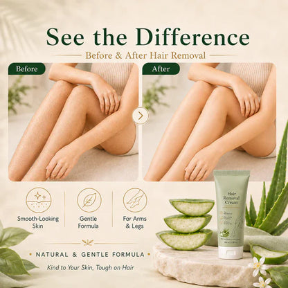 Natural Gentle Hair Removal Cream | For Women & Men, Sensitive Skin