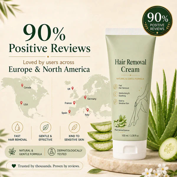 Natural Gentle Hair Removal Cream | For Women & Men, Sensitive Skin