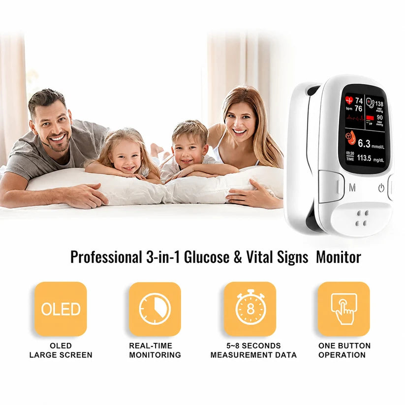 ⚕️ Non-Invasive Daily Health Tracker | 💧 Needle-Free Wellness Trend Monitoring Device