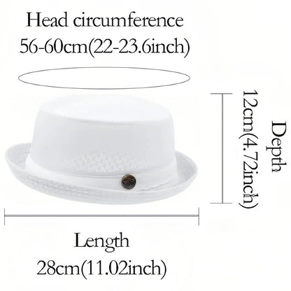 Unisex Breathable Mesh Pork Pie Hat
