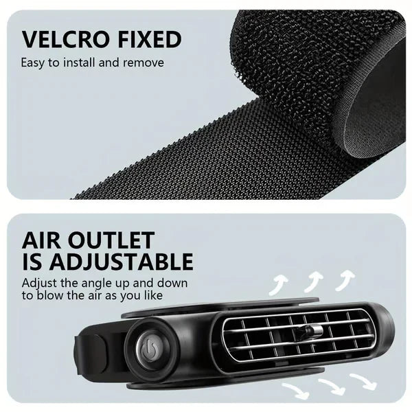 🔥 LIMITED-TIME 30% OFF! 💨 Dual Turbo Car Seat Fan – Instant Cooling, 3 Speeds, Magic Tape Mount 🚗