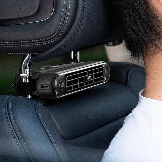 🔥 LIMITED-TIME 30% OFF! 💨 Dual Turbo Car Seat Fan – Instant Cooling, 3 Speeds, Magic Tape Mount 🚗