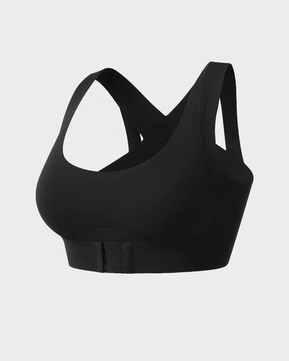 Cross Back Front Closure Wireless Posture Support Bra