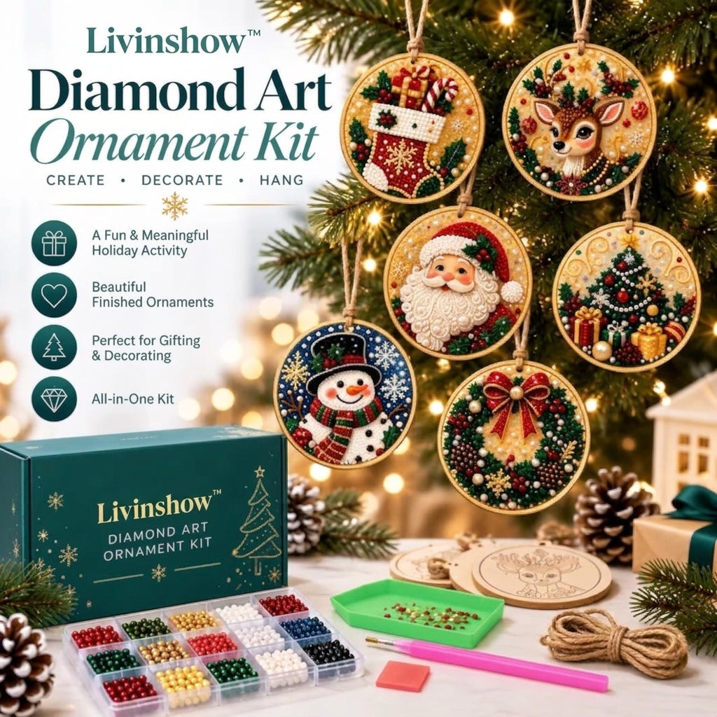 Christmas Diamond Art Ornament Kit