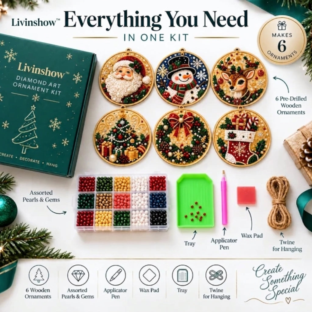 Christmas Diamond Art Ornament Kit