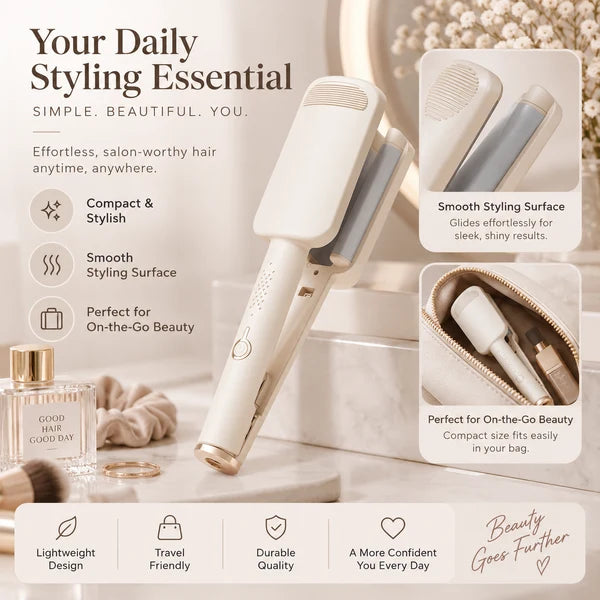 🌸 LIMITED-TIME 50% OFF! ✨ 32MM Wavy Hair Curler – Big Bouncy Curls, 4 Adjustable Heat Settings & Negative Ion Care – Salon-Quality Styling at Home 💇‍♀️